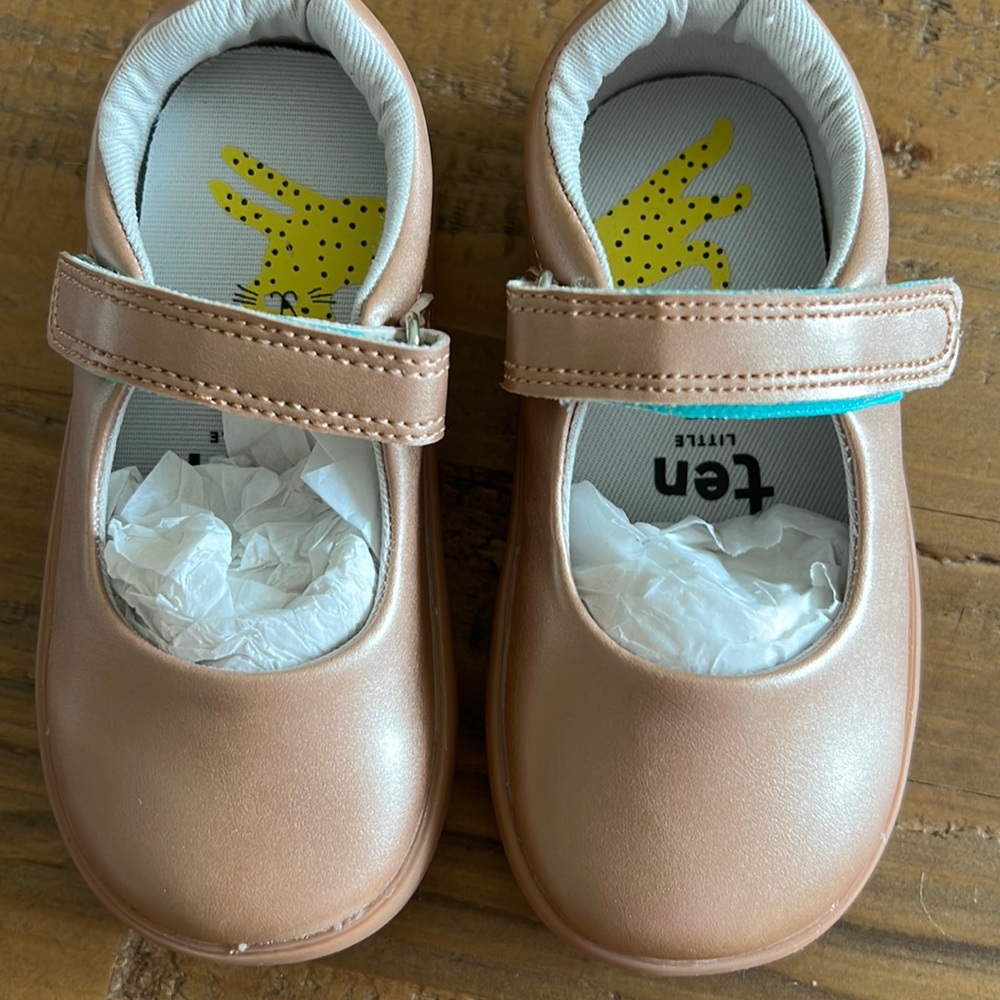 Ten Little Rose gold Mary janes, brand new